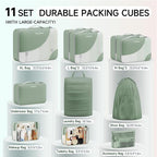 11 Set Packing Cubes for Travel, Gifts for Women Mom Kids, TSA Approved Bags for Makeup, Cosmetic, Toiletry, Suitcase Organiz