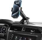 Qifutan Dash Mounted Phone Holders for Your Car Dash Phone Mount for Car Dashboard Air Vent Multi-Mount 3 in 1 Vehicle Windshield Holder Compatible Multi-Device Clip Desk Mount