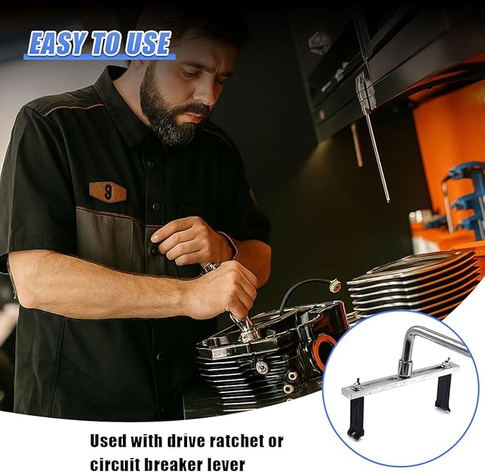 YoRise Car Fuel Pump Removal Tool, Adjustable Automotive Fuel Lid Tank Cover Collar Ring Remove Spanner, Universal Vehicle Lo