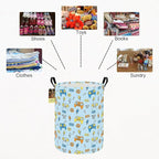 HUNRUNG Laundry Hamper,Large Canvas Fabric Lightweight Storage Basket Toy Organizer Dirty Clothes Collapsible Waterproof for 