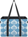 Reusable Grocery Bags Heavy Duty Shopping Bags Foldable Large Tote Bags with Long Handles & Hard Bottom