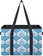 Reusable Grocery Bags Heavy Duty Shopping Bags Foldable Large Tote Bags with Long Handles & Hard Bottom