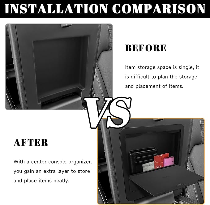 Hidden Storage Box Compatible with Honda 2023-2025 2026 Pilot ＆ 2024-2025 Ridgeline ＆ 2024-2026 Passport Accessories Armrest Center Console Organizer