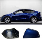 Compatible with Tesla Model Y Side Mirror Cover Replacement 2021 2022 2023 2024, Left Driver Side Rearview Mirror Cover Cap for Model Y Accessories(blue)