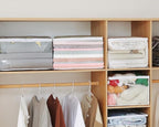 10 PCS Clear Zippered Storage Bags with Handle, Sweater Storage with Zipper, Foldable Closet Organizer Bed Sheet Organizer, C