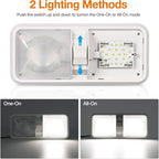 RV Led Lights Interior 12v Volt Fixtures, 1000LM 8W Camper Light For Inside, Rv Ceiling Dome Lamp Led 12v With Switch For RV/Camper/Trailer/Boat (Natural White,4000K-4500K,5pack).