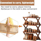 Jessie Bamboo Shoe Rack,Free Standing Shoe Rack for Closet,Portable Folding Shoe Storage Rack, Space Saving,Shoe Shelf for Be