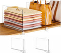 Clear Acrylic Shelf Dividers for Closet Organization - 2 Pack Closet Shelf Divider for Sweatshirt,Towel,Bag,Purse,Clothing,Sw