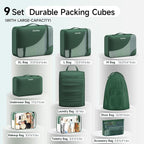 11 Set / 9 Set Packing Cubes for Travel,Gifts for Women Mom Kids,TSA Approved Bags for Makeup, Cosmetic, Toiletry, Organizers