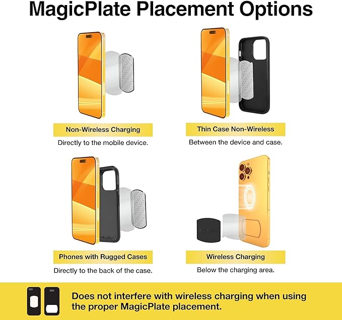Scosche MPDB MagicMount Pro Magnetic Cell Phone Car Mount with Strong Magnets & 360° Adjustable Head, Adhesive Dashboard Cell Phone Holder Compatible with iPhone, Samsung, Android, Non-MagSafe Devices