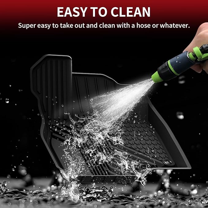 LASFIT Floor Mats for Acura RDX (2019-2026) All Weather Floor Liner TPE Custom Fit 1st & 2nd Row Rubber Car Mats for Acura RDX Automotive Accessories, Black, Tasteless, Durable and Easy to Clean