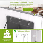 VERONLY Over the Door Shoe Organizer, Hanging Shoe Rack for Closet with 16-20 Pairs Capacity, Foldable Storage for Shoes, Boo
