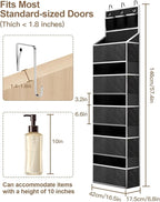 Hanging Yarn Storage Organizer, Large Capacity Knitting Yarn Organizer Storage with 5 Deep Pockets 13 Mesh Bags, Over The Doo