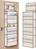 Univivi Over The Door Organizer - Wall Mount Hanging Organizer with 5 Large Compartments, 2 Small PVC Pockets and 8 Mesh Side