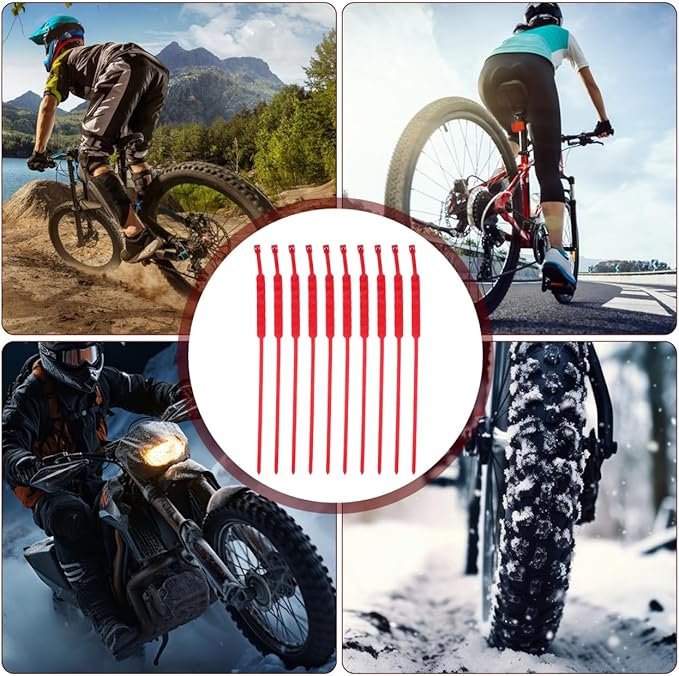 10Pcs Electric Vehicle Anti-Slip Tire Chains for Snow Motorcycle Scooter Wheel Chains Quick Installation Durable Traction Aid