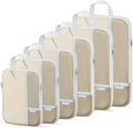 Percover Compression Packing Cubes 6-Piece Set, Packing Cubes Compression for Travel with Multi-Size Organization, Travel Org