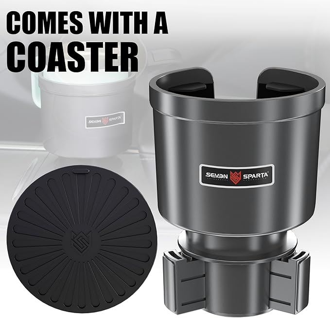 Upgraded Car Cup Holder Expander Adapter with Offset Adjustable Base, Compatible with Yeti 14/24/36/46oz Ramblers, Hydro Flas