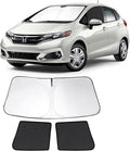 3PCS Car Window Shades Front Windshield Sun Shade Foldable Window Shade Custom Fit for 2015-2020 2016+Honda Fit Accessories Car Shades for Front Windows Anti-UV Rays Block Heat