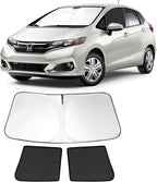 3PCS Car Window Shades Front Windshield Sun Shade Foldable Window Shade Custom Fit for 2015-2020 2016+Honda Fit Accessories Car Shades for Front Windows Anti-UV Rays Block Heat