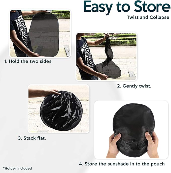 Zone Tech Rear Sun Stop Sunshade -Cling Window Cover, Sunlight, Glare and UV Rays Blocker, Protection Car Accessory