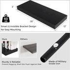 Floating Shelves for Wall, 30" W x 12" D x 2" H, 2 Pack of Long Wall Mounted Engineered Wood Shelves with Invisible Brackets 