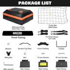 WEIZE 54" x 34" Heavy Duty Roof Rack Basket, 200LBS Universal Rooftop Cargo Basket with Waterproof Bag, Cargo Net & Tie Down Straps, Steel Luggage Holder for Car SUV Truck