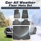 Sunsdrew Floor Mats Cargo Liner Set for 2023-2025 2026 Mercedes Benz GLC/GLC 300/GLC 350e/GLC 43 AMG (Not for Coupe), All Weather TPE Rubber Car Mats for GLC Accessories Raised Edge