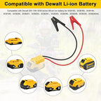 Jumper Cable Clamps for DeWalt 20V Battery Jump Starter, 2.0FT 8AWG Car Battery Jumper Cable with Adapter, Automotive Battery Booster Cable for Tools used to Jump Start a Car