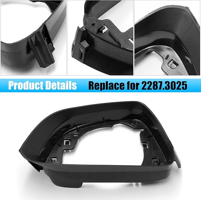 Jaronx Compatible with Tesla Model 3 Mirror Bottom Cover & Housing Frame 2017-2025, Left Driver Side Rearview Mirror Cover Bracket Lower Base & Frame Housing Replacement for Tesla Model 3