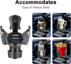 Car Cup Holder Expander, Large Cup Holder Adapter for Car, Water Bottle Holder Extender, Adjustable Drink Holder for Car Fits Yeti, Hydro Flask 24/32oz, Black