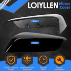 Driver Side Mirror Cover Replacement for Chevrolet Chevy Malibu 2016 2017 2018 2019 2020 2021 2022 2023 2024 2025 - Left Side Mirror Covers, Rear View Mirror Cap Accessories Black