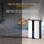 Home Dehumidifier with Drain Hose, (950 sq.ft) 95oz Quiet dehumidifier for Bathroom Bedroom, with Air Reusable Filter Indoor 