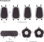 Cute Car Seat Covers Full Set, Universal Fit for Most Cars SUV Pick-up Truck Sedan, Fit for Tesla, Car Accessories for Women 