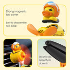Pilot Yellow Duck Car Air Fresheners - Rotating Propeller Cartoon Automotive Diffuser with Creative Car Perfume Decoration