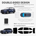 KMF 8pcs Thicken Sun Shades for Toyota Highlander 2020-2025(Not Grand Highlander) Accessories,Full Car Window Covers Sunshade for Windshield Side Rear, UV Block and Privacy Blackout for Car Camping