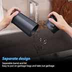 Car Cup Holder Trash Can with Lid - Mini Small Auto Garbage Can Bin for Vehicle, Car Door, Back Seat - Leakproof Portable Dustbin (Black)