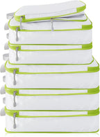 Compression Packing Cubes, 6 Set Packing Cubes for Travel Compression, Lightweight Compressible Package Organizer for Carry O