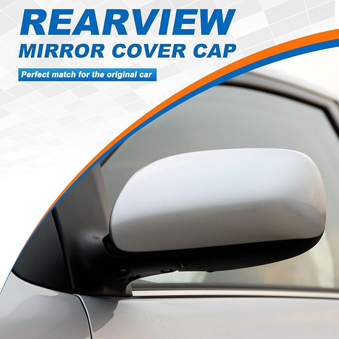 Car Rearview Mirror Cover Cap Housing Protective Cover for Exterior Mirrors Fit for Toyota Corolla 2007-2013（Cannot fit LE Model） 87915-02910 87945-02910 (Black, Right Passenger Side)