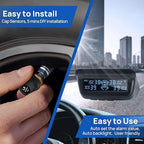 Tire Pressure Monitoring System, RV/Trailler TPMS with Solar Charging & Auto Calibration, M13 LCD Display tpms 4 sensors (0-87PSI)