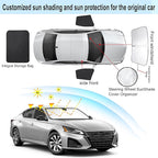 3PCS Car Window Shades Front Windshield Sun Shade Foldable Window Shade Custom Fit for Nissan Altima 2019-2024 Accessories Car Shades for Front Windows Anti-UV Rays Block Heat