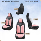 Coverado Car Seat Covers Full Set, Car Seat Protectors Leather Seat Covers for Cars, Automotive Seat Covers Car Accessories U