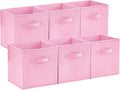 Lifewit Storage Cubes, Foldable Decorative Fabric Storage Baskets for Organizing Home Organizers with Handles for Shelves, Cl