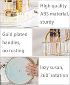 shuang qing Rotating Makeup Organizer for Vanity, Large Capacity Skincare Perfume Storage, Bathroom Counter Organizer, 360 Sp