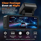 Dashcam Front and Rear Camera, 4K+1080P Dash Camera for Cars, 64GB Card Included, 3.2" IPS Screen, HDR Night Vision, G-Sensor
