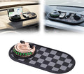 Multifunctional Car Anti-Slip Mat with 360° Rotating Phone Holder & Temporary Parking Number, Anti Slip Mat for Car Dashboard