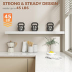 Dreamland White Floating Shelves 48 Inch Long,8 Inch Deep Floating Shelves,48" W x 8" D Wall Shelves for Bedroom,Living Room,