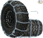 SCITOO QG2228CAM Snow Chains for Car Pickup Trucks SUV,Universal Emergency Tire Traction Chain,Anti-Skid Thickening Tire Chai