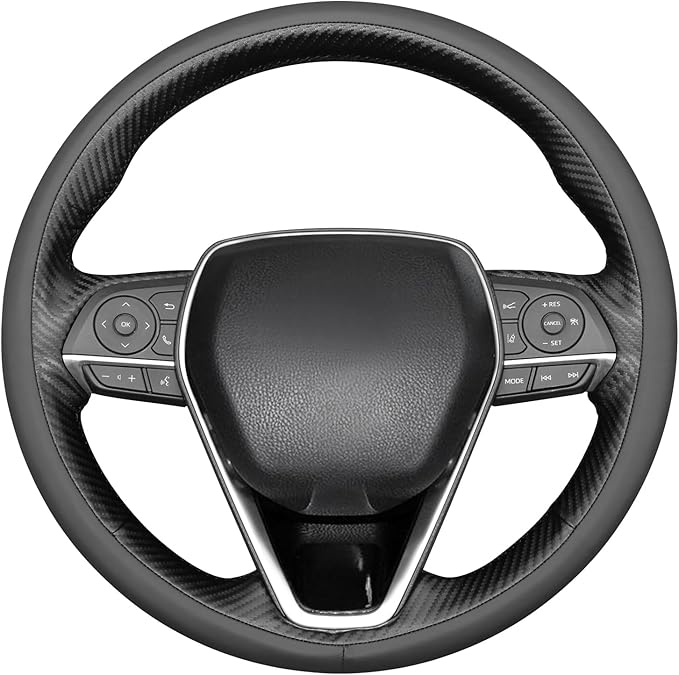 MEWANT Hand Sewn 3D Style Steering Wheel Cover for Toyota Camry 2018-2019/Toyota Avalon 2019/Toyota Corolla 2019-2020/Toyota RAV4 2019 Steering Wheel Accessories