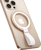 andobil [2026 Unrivaled Stability] Magnetic Phone Grip Holder for MagSafe Ring Stand Holder Kickstand Compatible with MagSafe Accessories for iPhone 17 Air 16 Pro Max Plus 15/14/13/12&Android,Rosegold