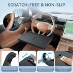 Extendable Steering Wheel Tray Desk for Laptop & Tablet, Adjustable Car Dining Table with Locking Clip Support, Portable Wheel Desk for Eating, Working, Travel